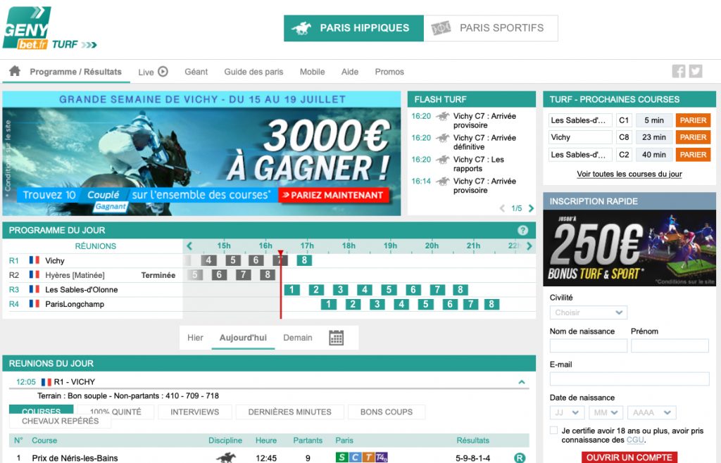 genybet streaming en direct
